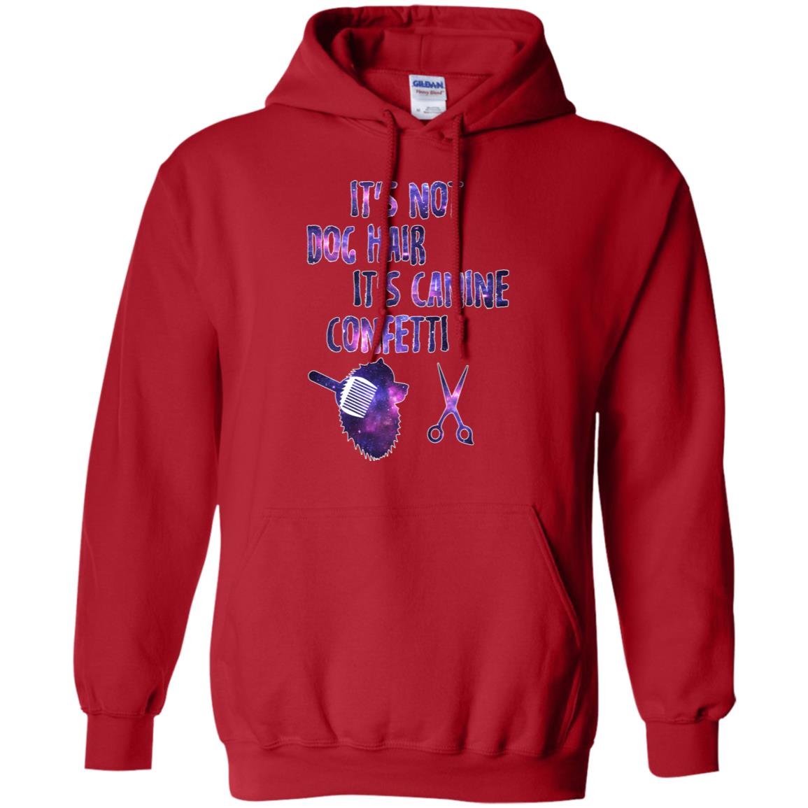 It's Not Dog Hair It's Canine Confetti Groomer Dog Shirt Red