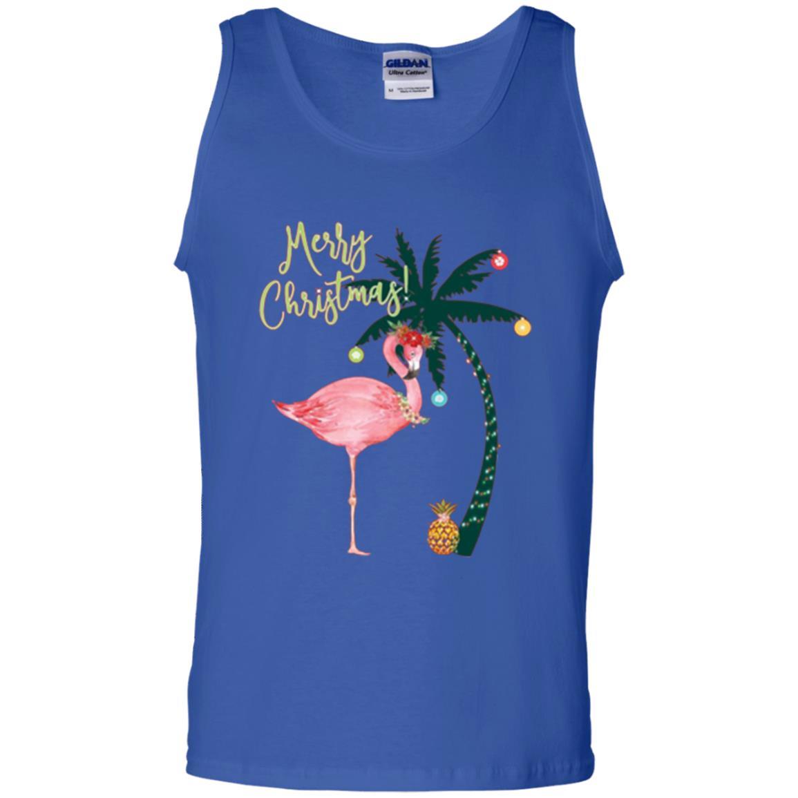Christmas T-shirt Flamingo Merry Christmas Royal