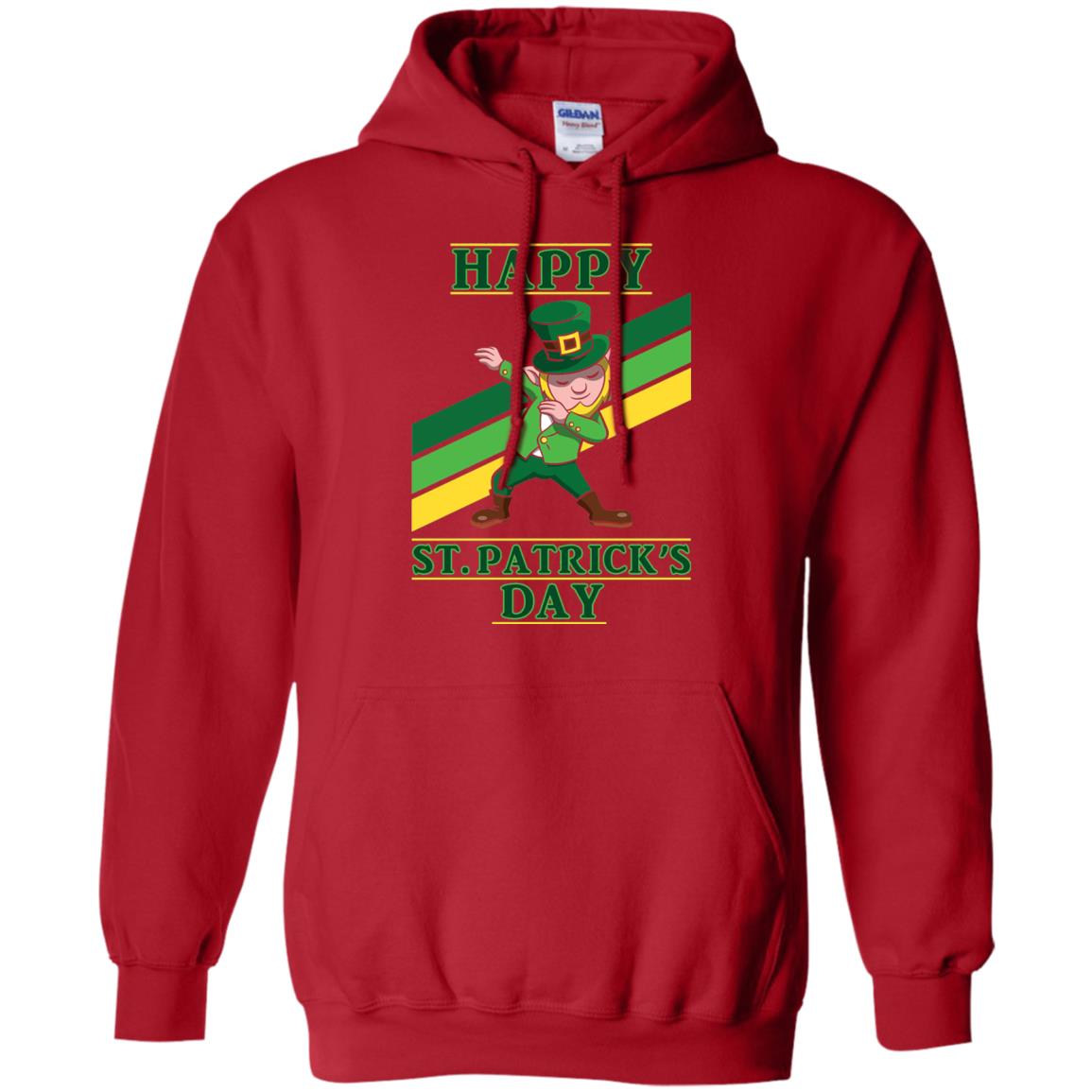 Dabbing Leprechaun Saint Patrick_s Day T-shirt Red
