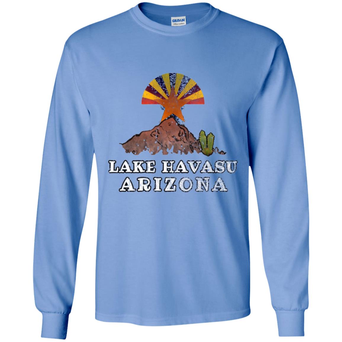 Lake Havasu Arizona T-shirt Flag Inspired Desert Scenery Carolina Blue