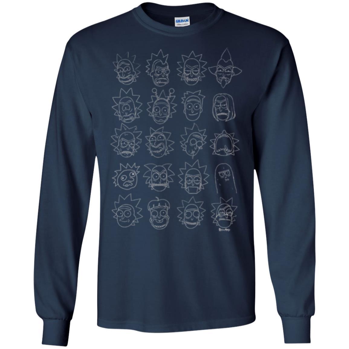Movie T-Shirt The Many Faces Of Rick Navy
