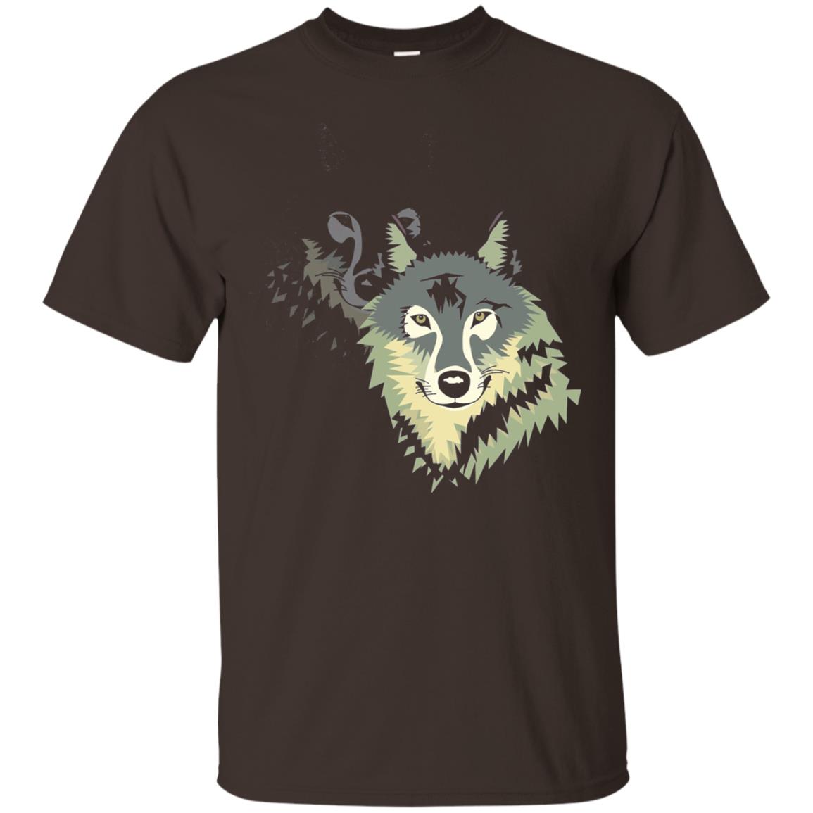 Wolf Pack Dog Painted Animal Lovers T-shirt Dark Chocolate