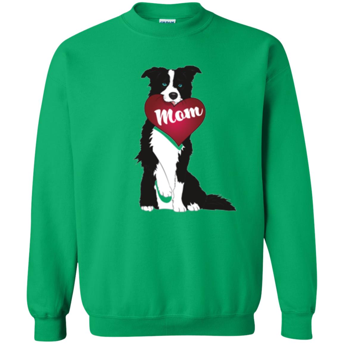Dog Lover T-sshirt Border Collie Fetching Valentine Heart Irish Green