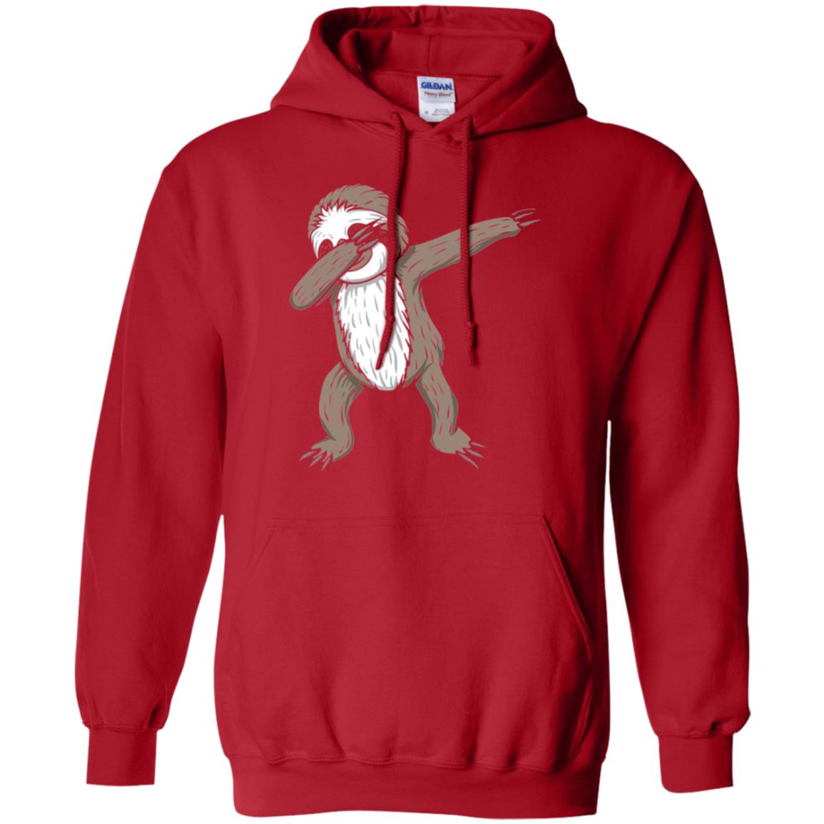 Sloth Dabbing T-shirt Funny Dance Move Red