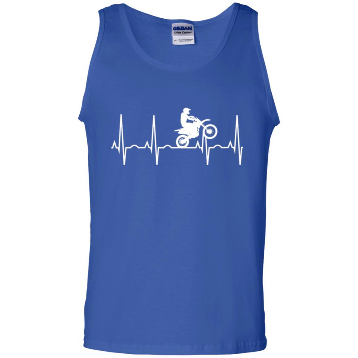 Dirt Bike Rider T-shirt Dirt Bike Heartbeat T-shirt Royal