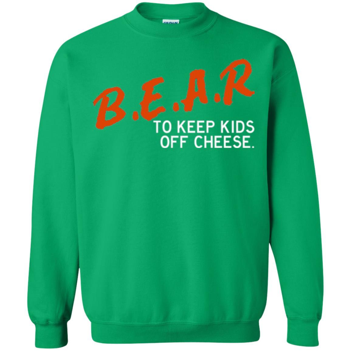 Chicago Football T-shirt B.e.a.r. To Keep Kids Off Cheese Irish Green