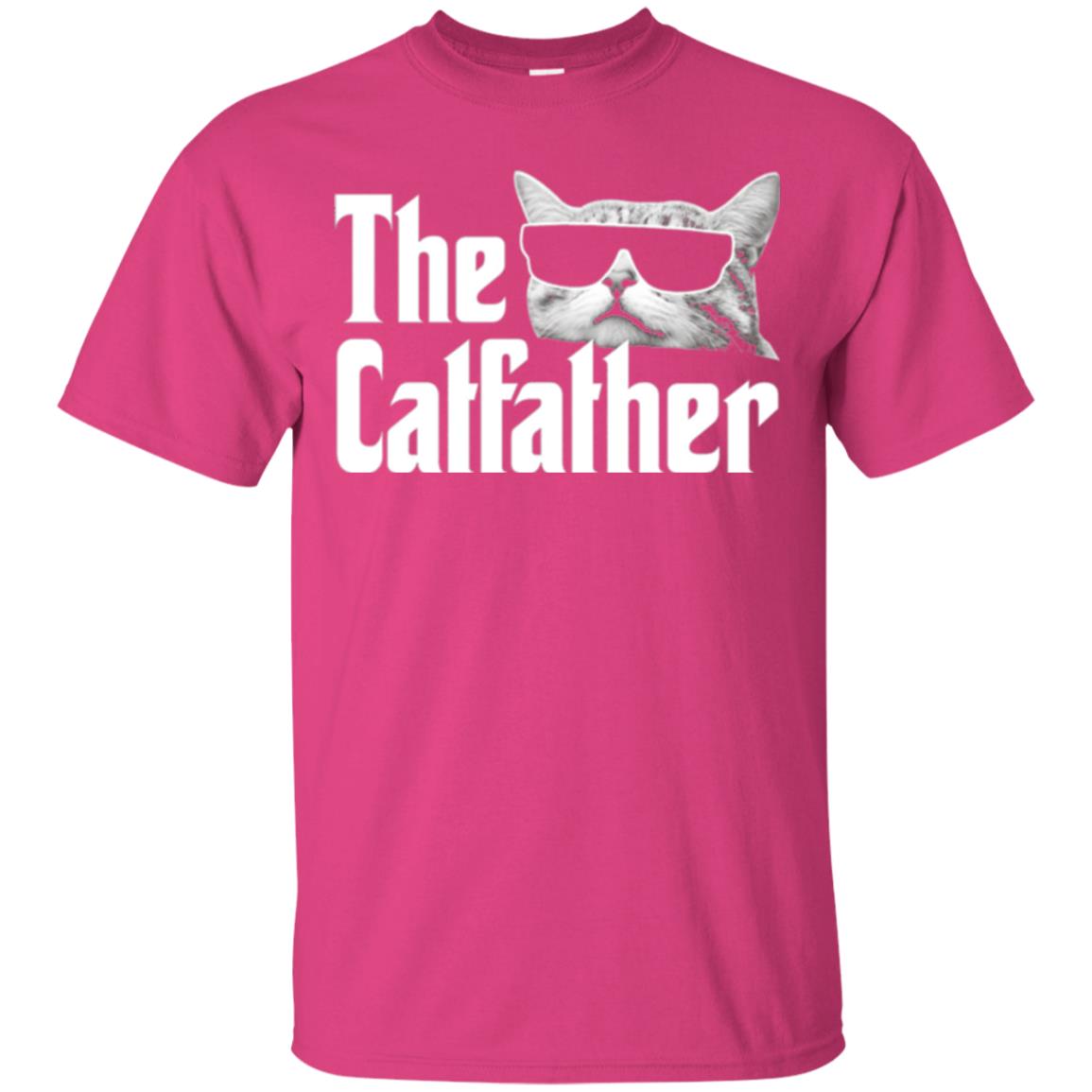 Funny Gift Shirt For Cat Daddy The Catfather T-shirt Heliconia