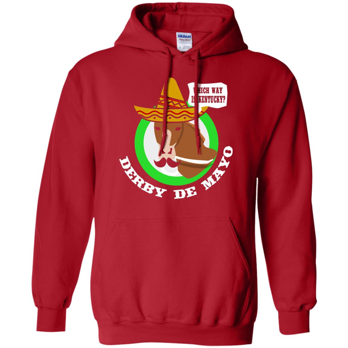 Derby De Mayo Kentucky Sombrero Mexican Horse Race T-shirt Red