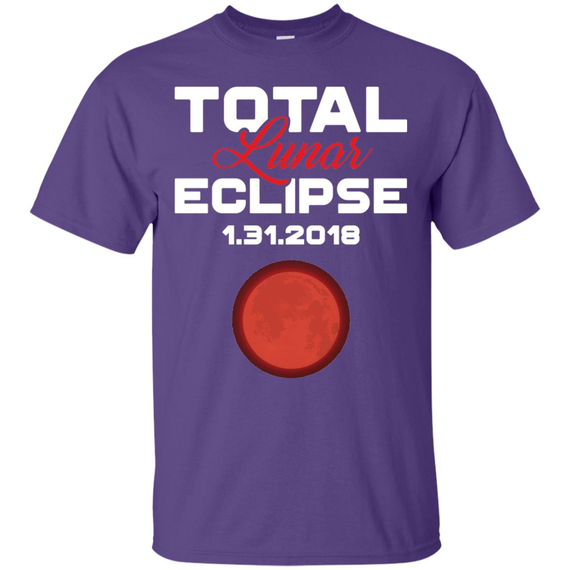 Eclipse January 31st 2018 Total Lunar Eclipse T-shirt Blood Moon Purple