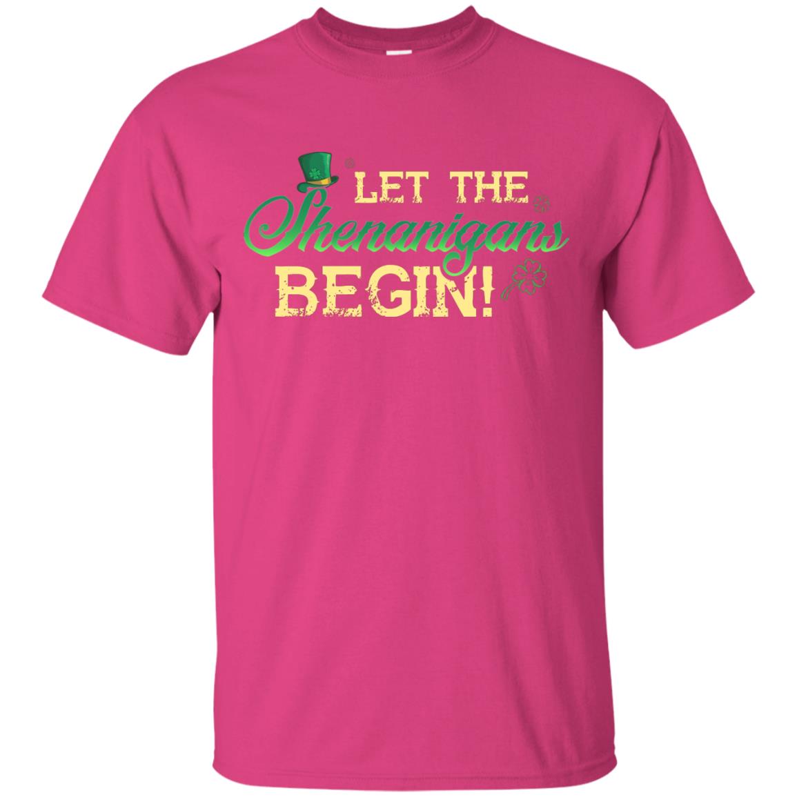 Let The Shenanigams Begin Saint Patric_s Day T-shirt Heliconia