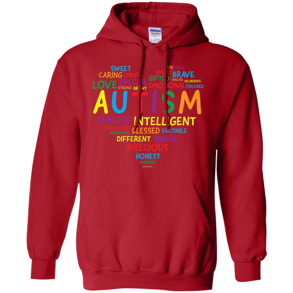 Autism Heart Autism Awareness T-shirt Red