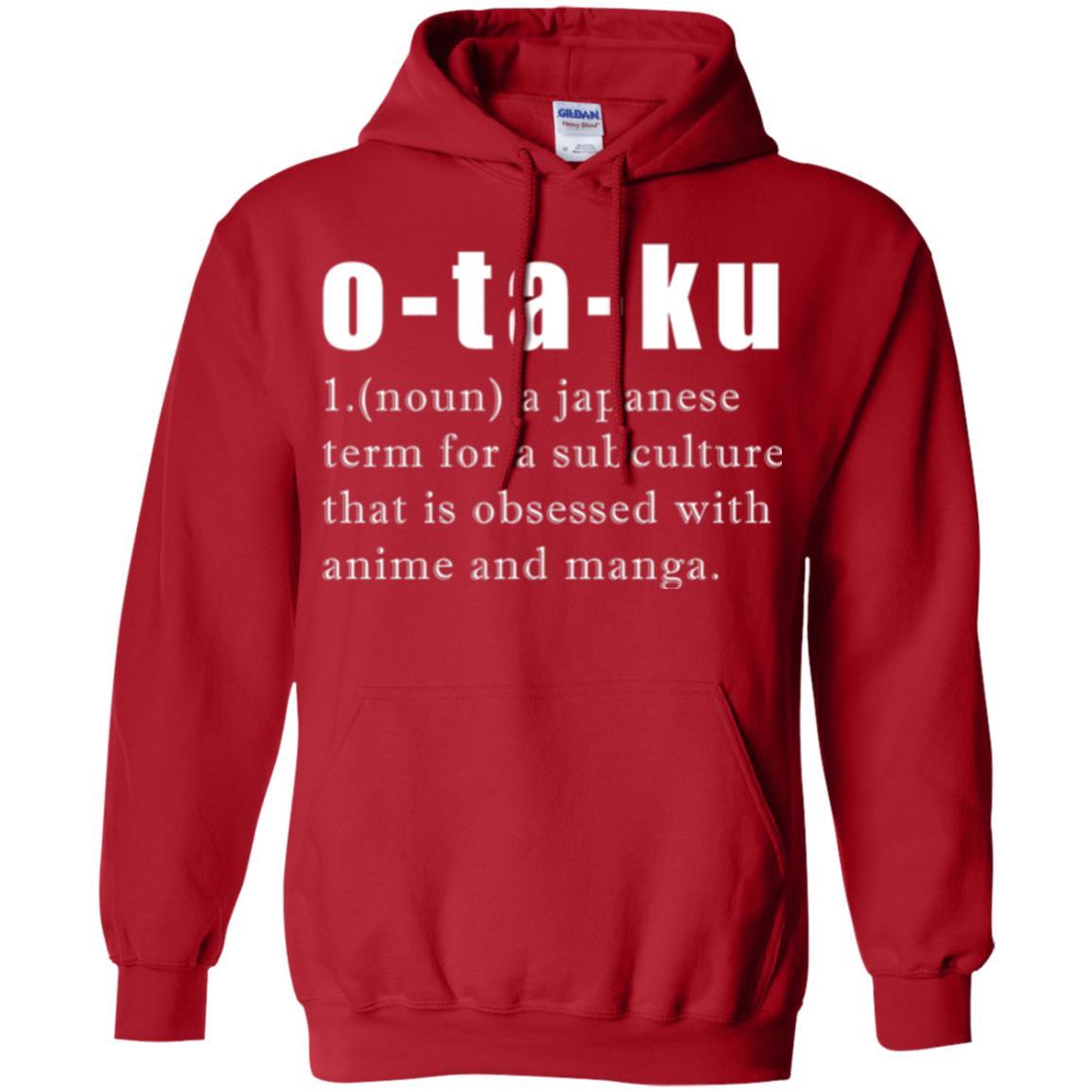 Otaku Definition T-shirt A Japanese Term For A Subculture Red