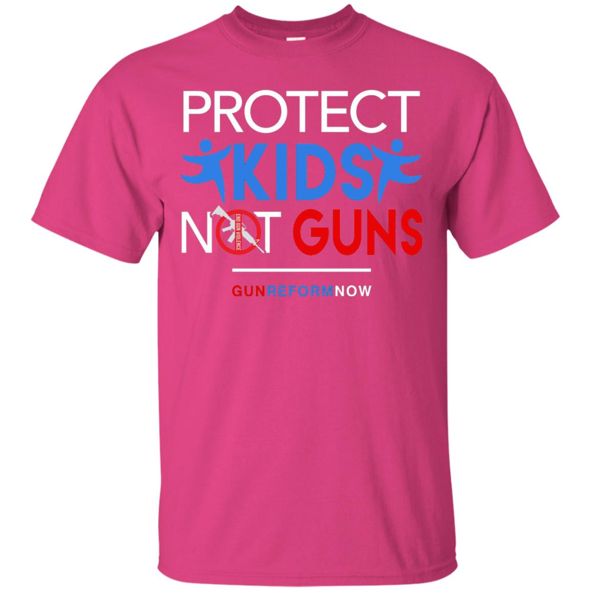 Protect Our Kids Not Guns March For Action T-shirt Heliconia