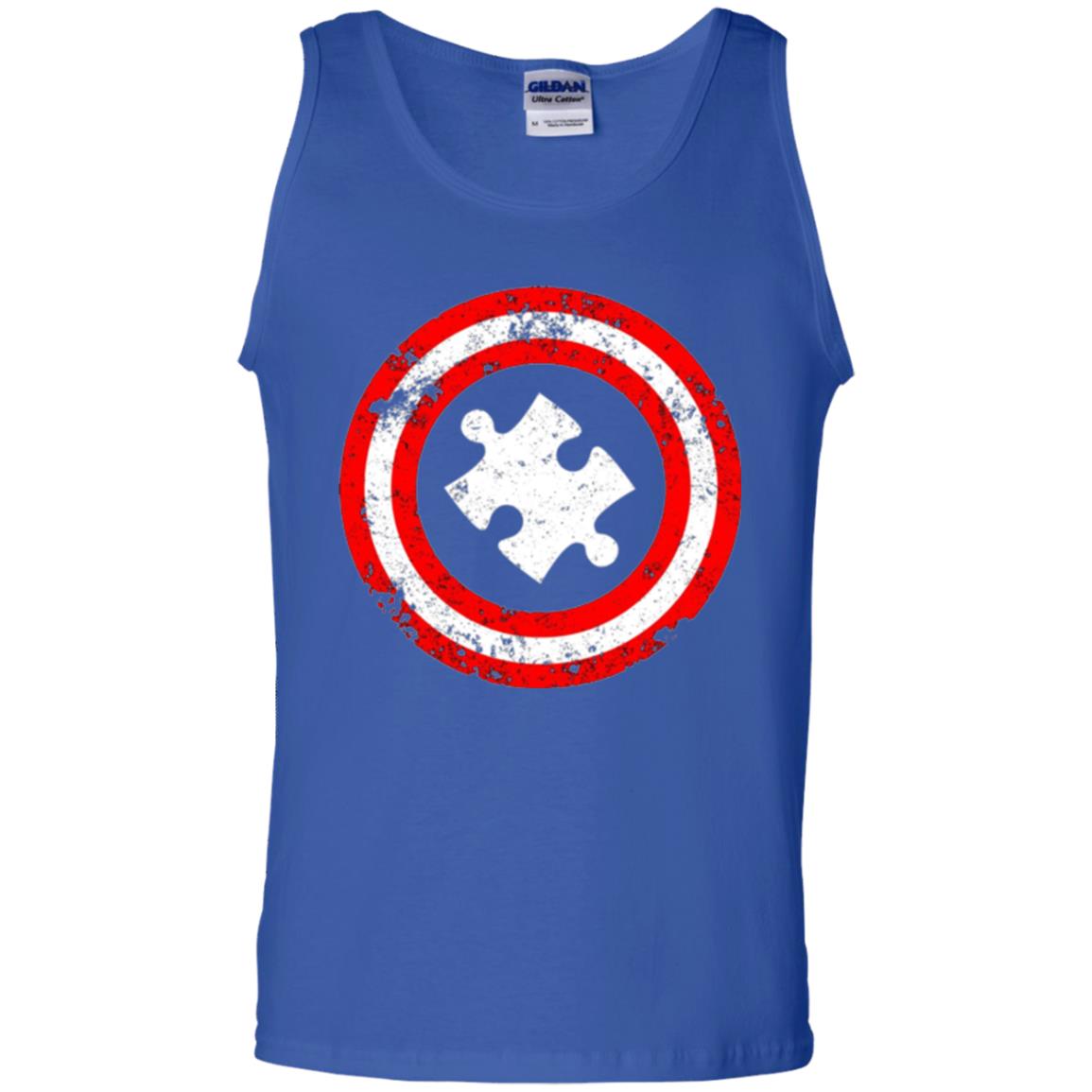 Autism Awareness T-shirt Captain Autism Superhero Royal