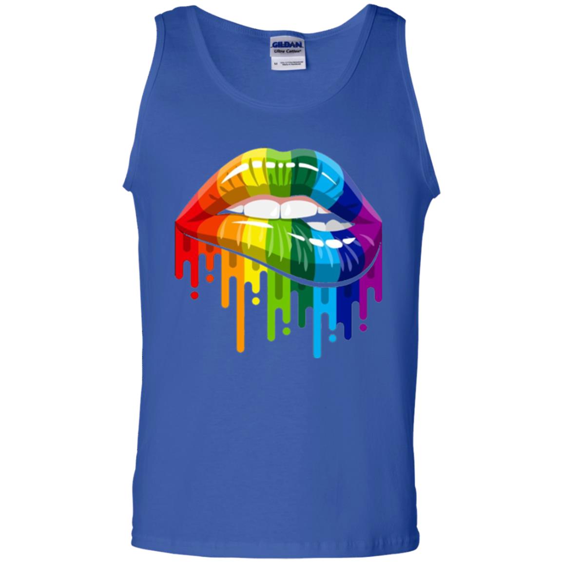 Rainbow Lips Pride Lgbt T-shirt Royal