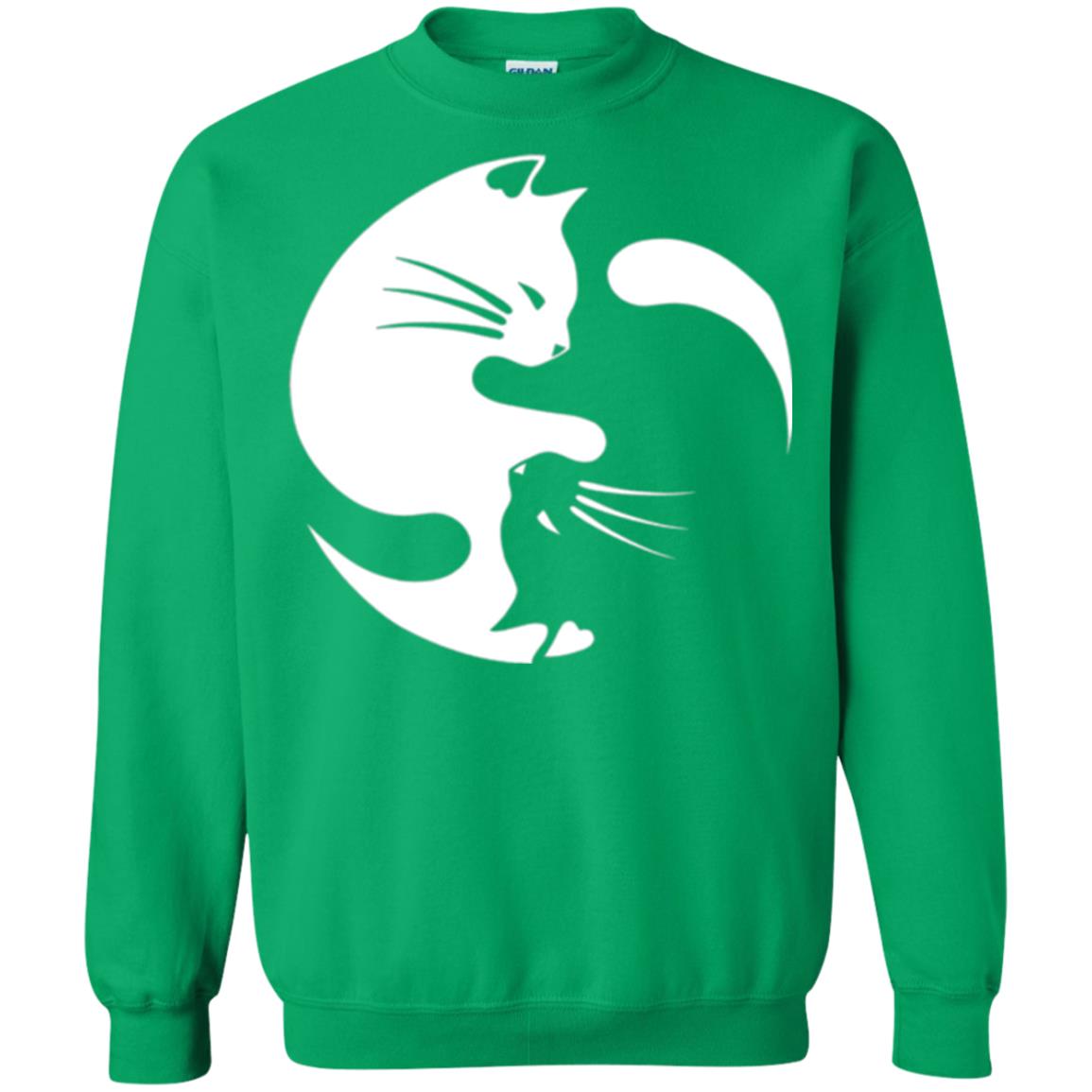 Ying Yang Cat T-shirt Irish Green