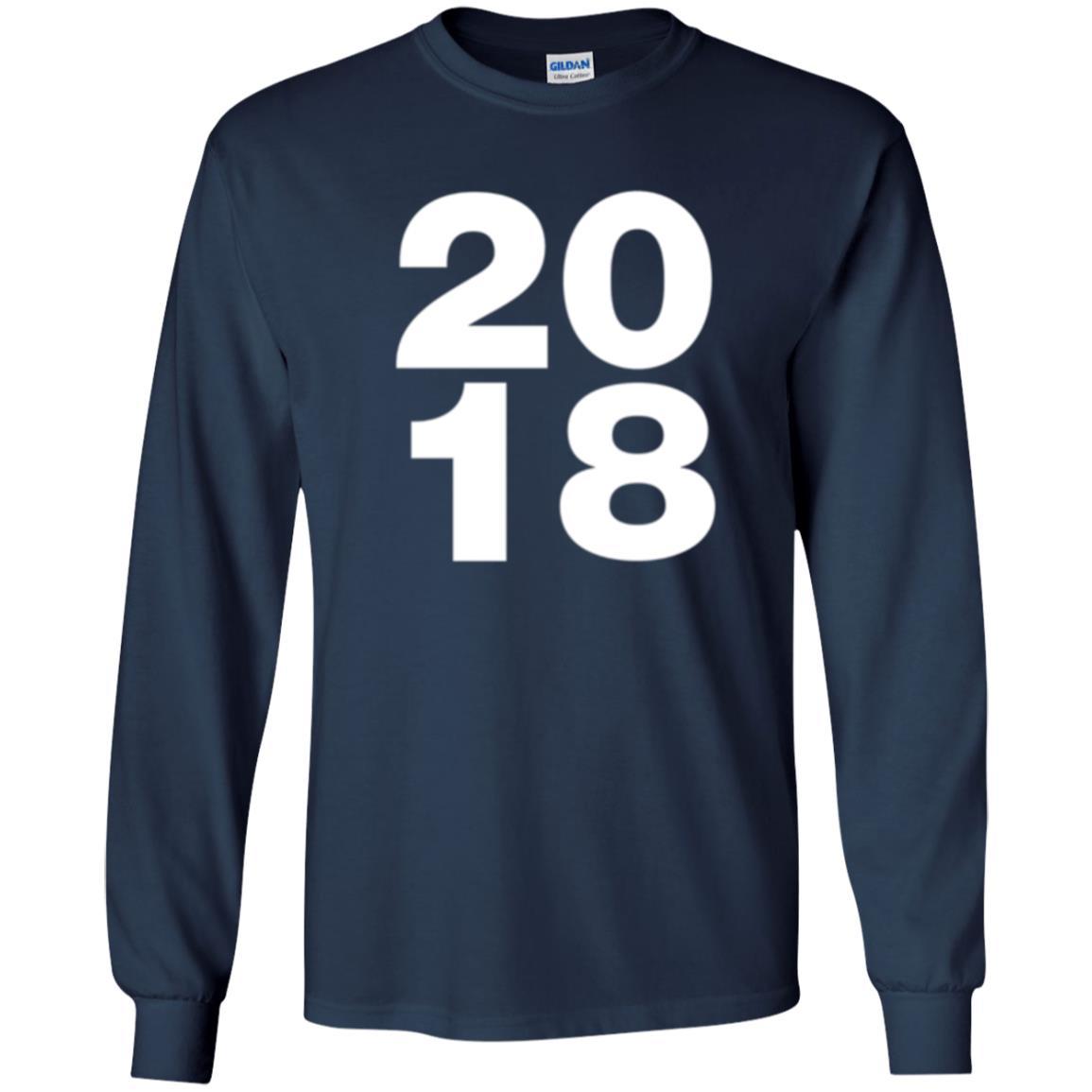 Happy New Year T-shirt 2018 New Year Party T-shirt Navy
