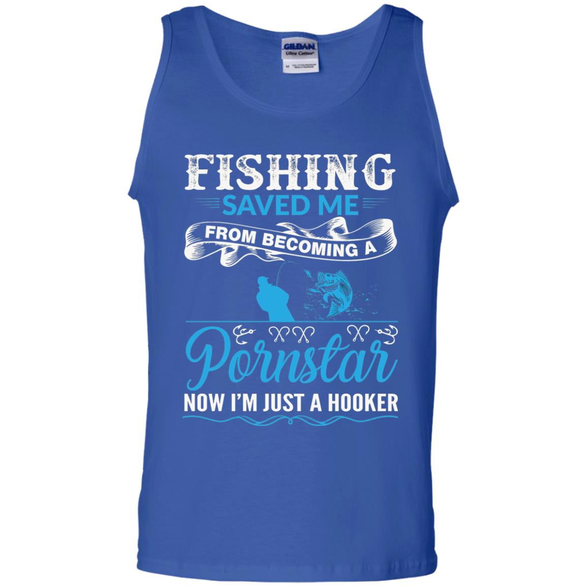 Fishing Saved Me From Becoming A Pornstar Fishing T-shirt Royal