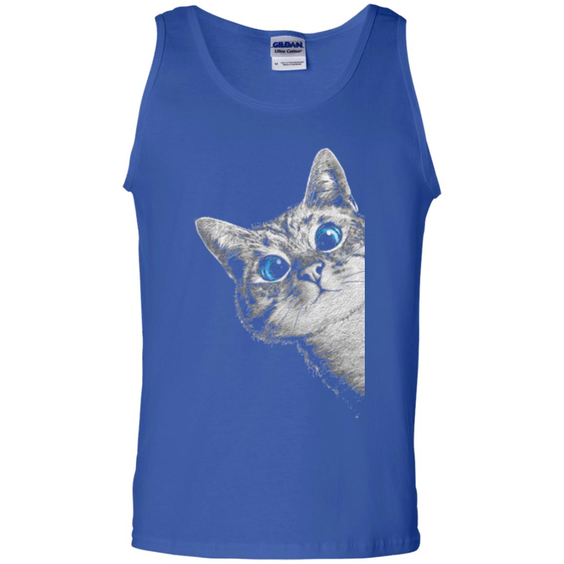 Cat Lovers T-shirt Cute Face Royal