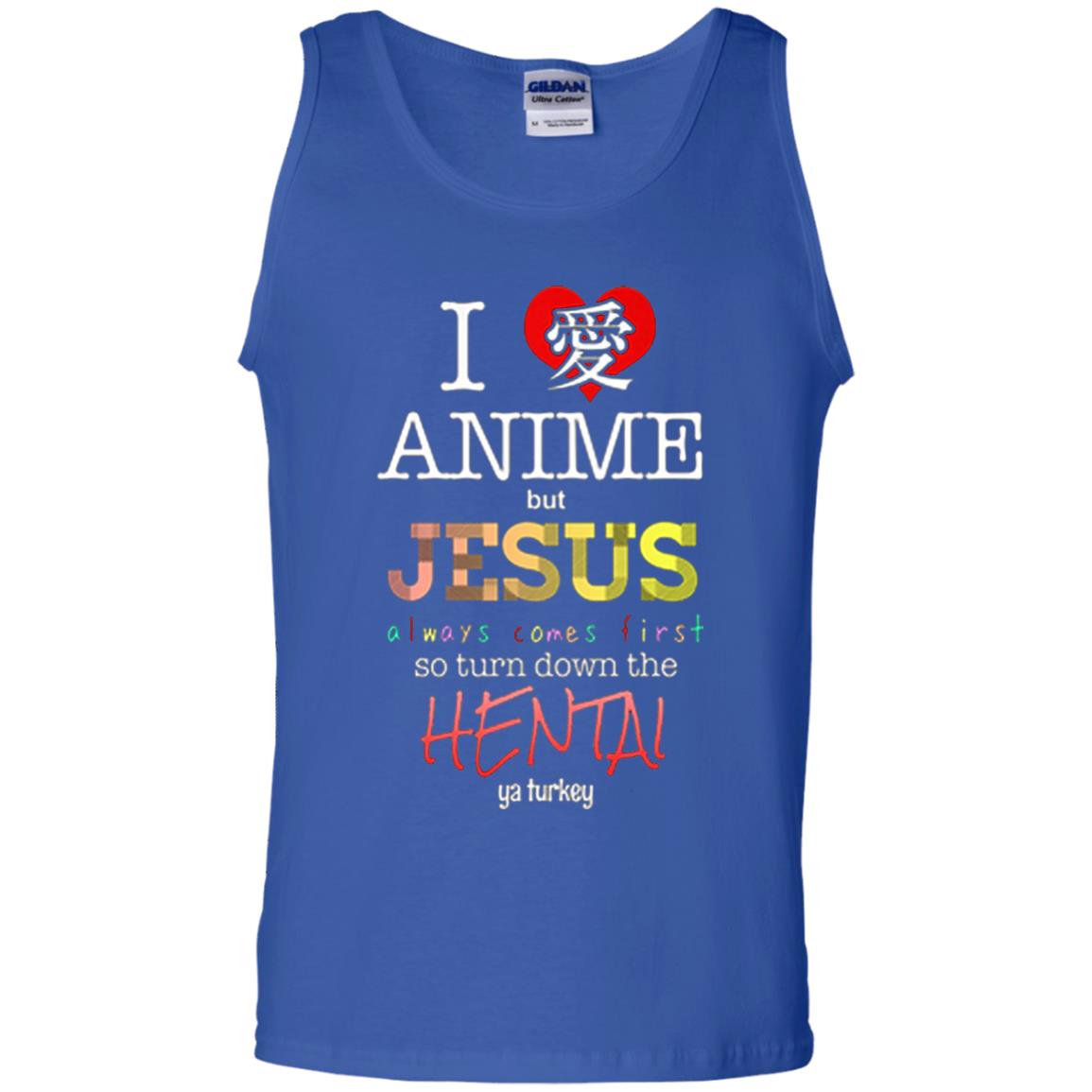 I Love Anime But Jesus Always Comes First Shirt Royal