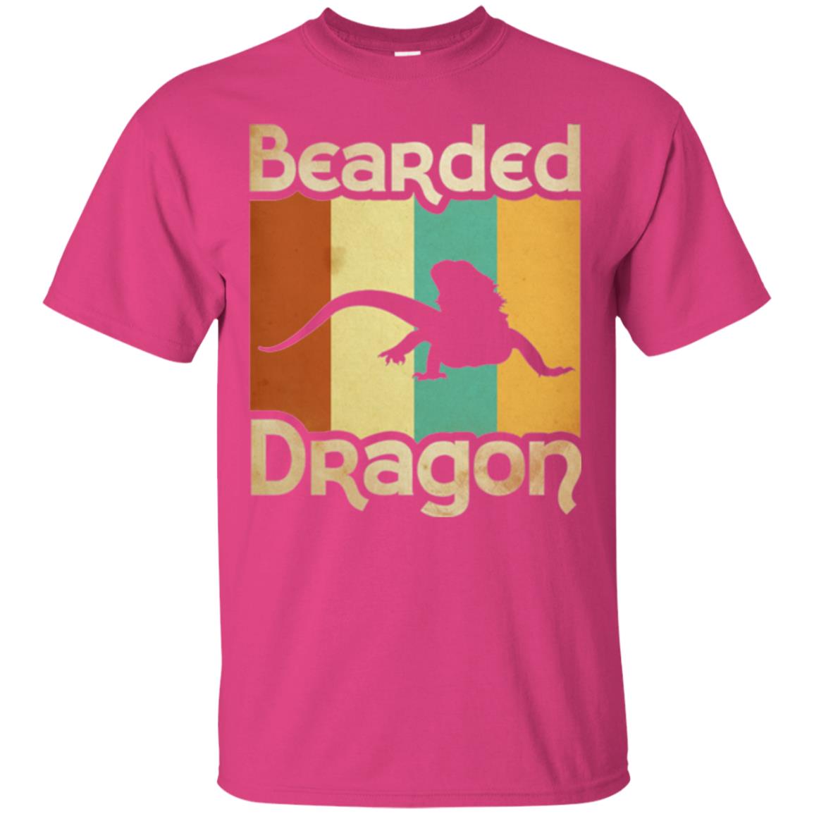 Vintage Retro Bearded Dragon T-shirt Heliconia