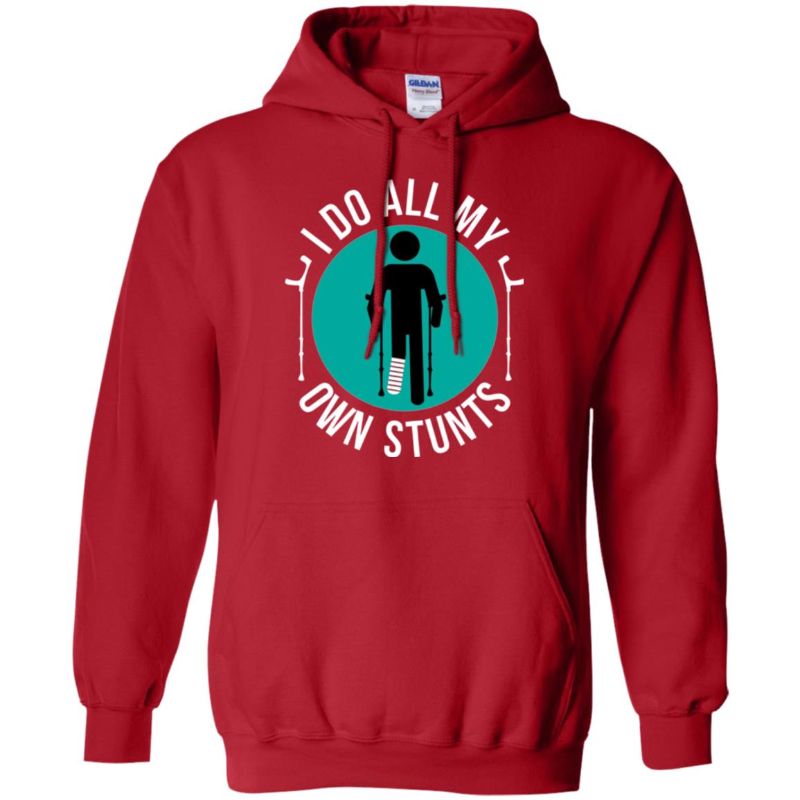 Broken Leg T-shirt I Do All My Own Stunts T-shirt Red