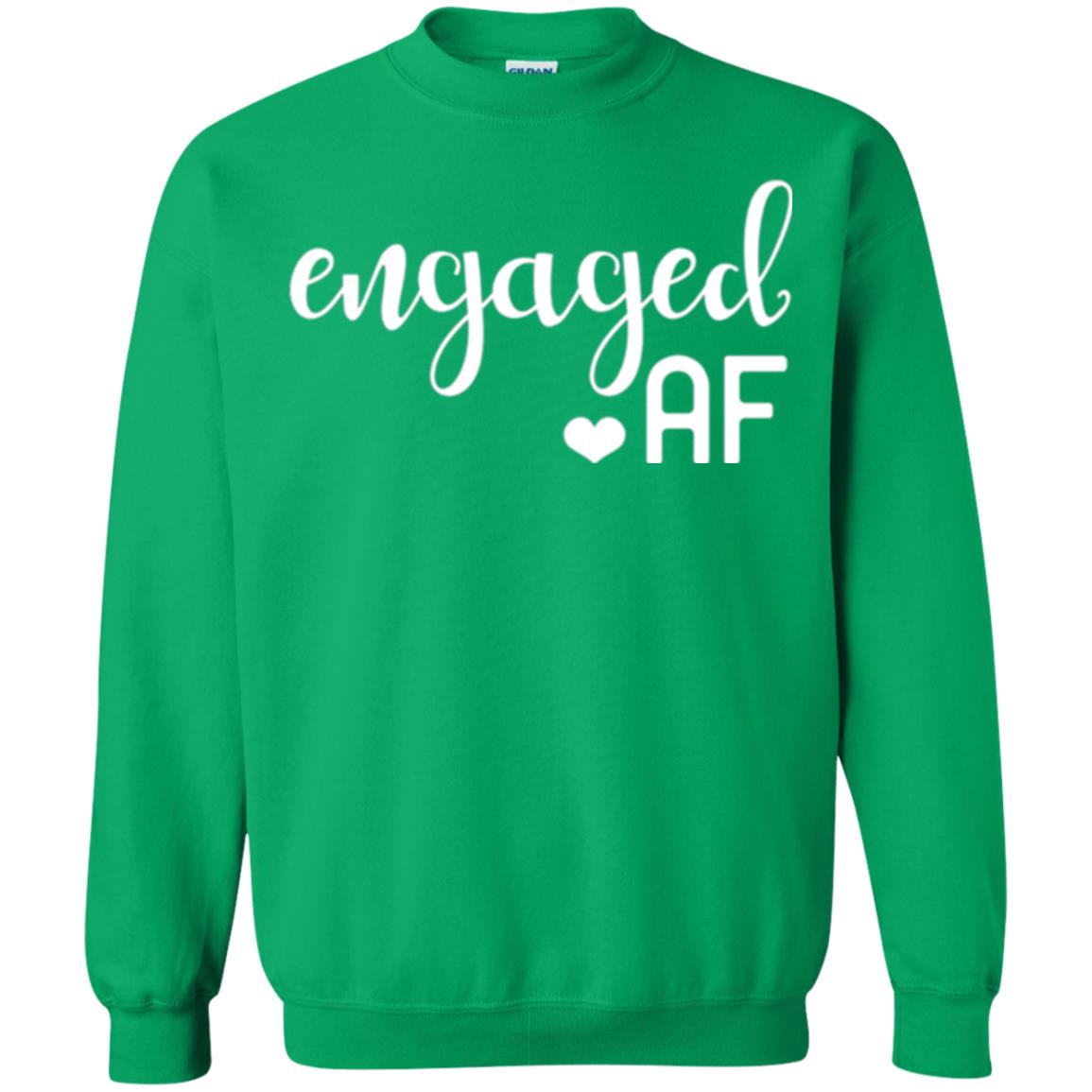 Fiance Engagement Party Womens Engaged Af T-shirt Irish Green