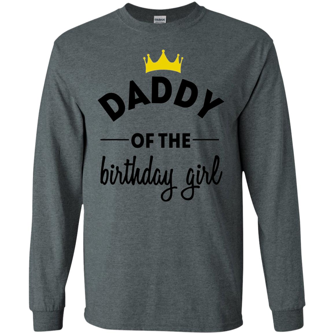 Daddy Of The Birthday Girl Party T-shirt Dark Heather