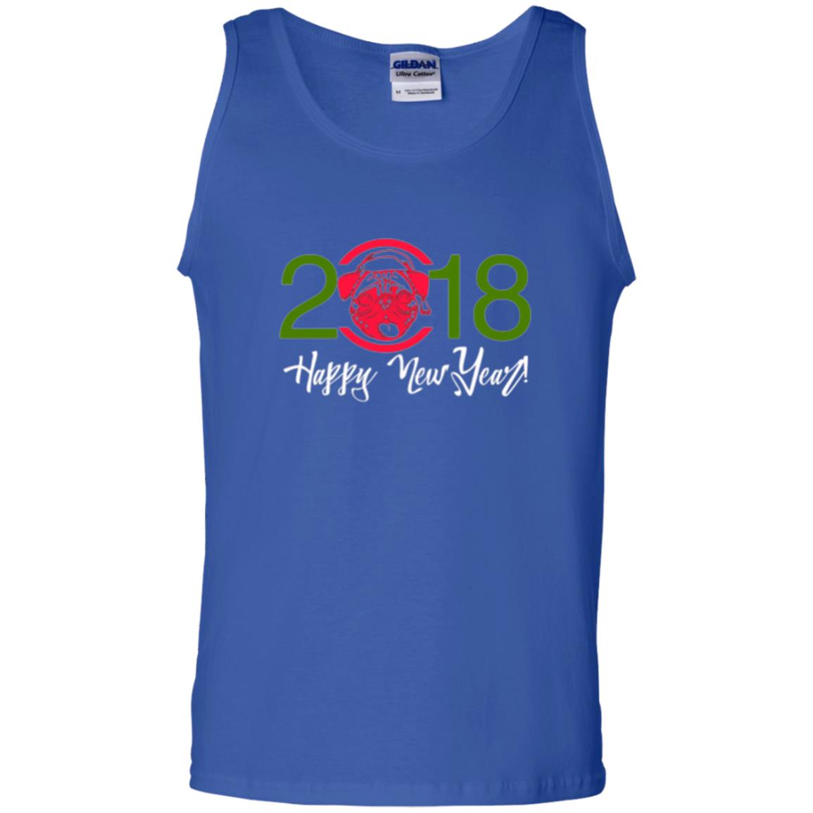 Dog Lovers T-shirt Happy New Year 2018 Royal