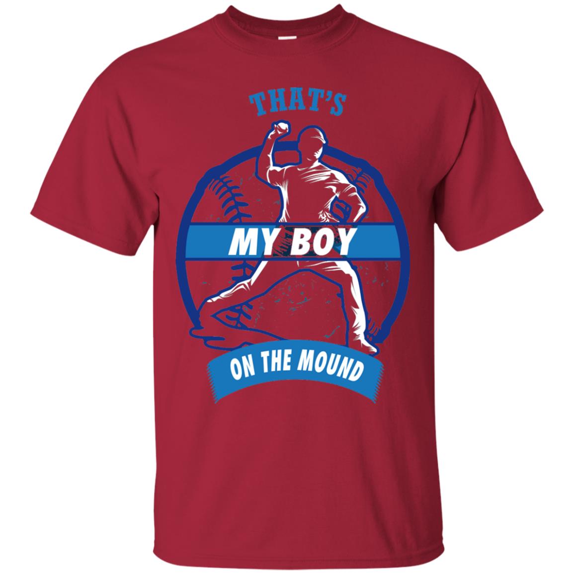 Thats My Boy On The Mound Softball Pitcher Shirt Cardinal