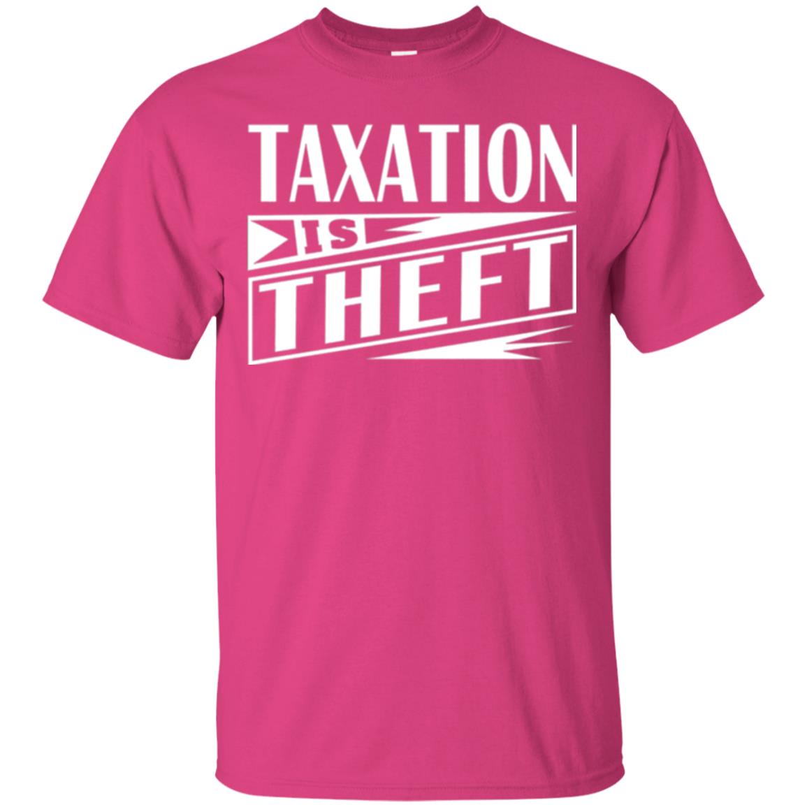 Taxation Is Theft Libertarian Anarchist T-shirt Heliconia
