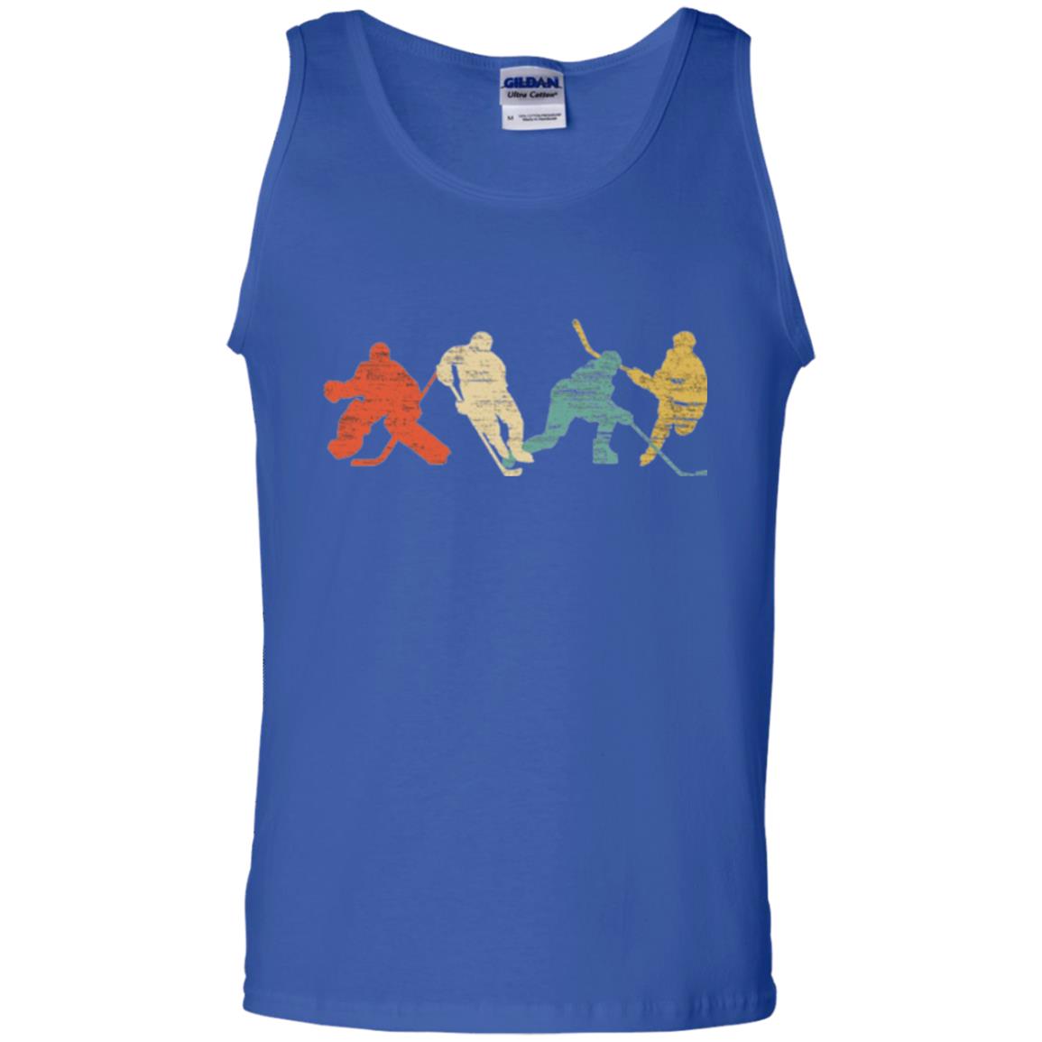 Classic Vintage Style Ice Hockey T-shirt Royal