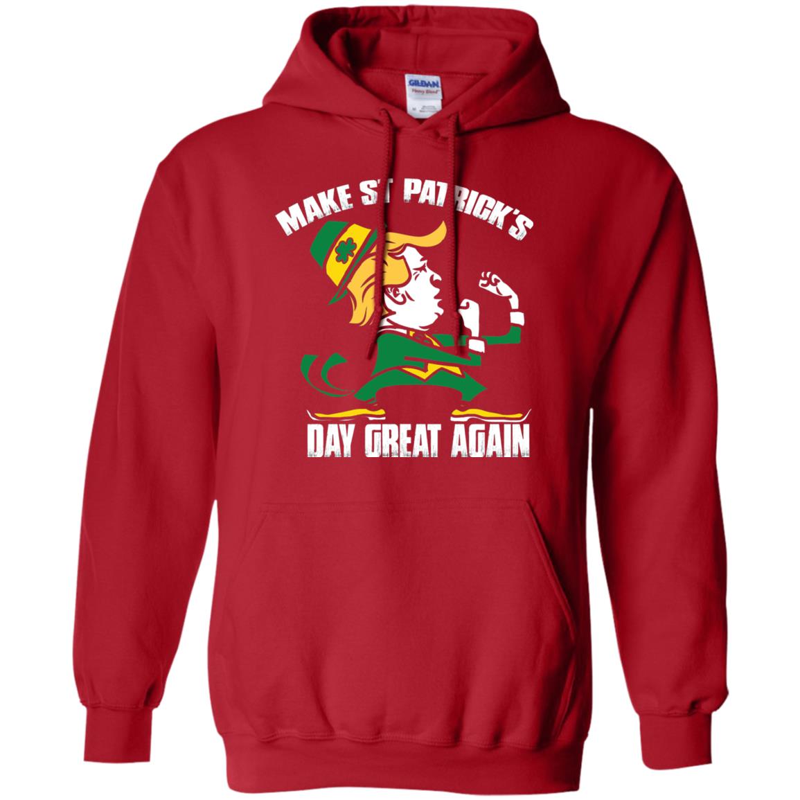 Trump Make St Patricks Day Great Again Funny Trump T-shirt Red