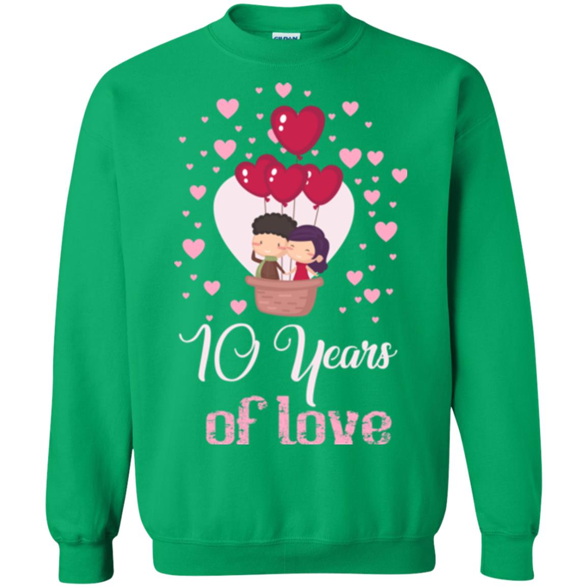 10th Aniversary T-shirt 10 Years Of Love Irish Green
