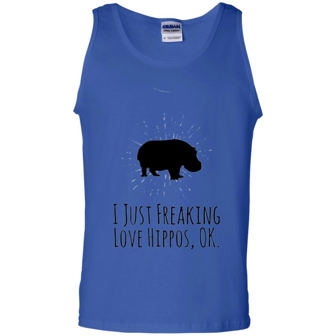 Hippo Lover T-shirt I Just Freaking Love Hippos Ok Royal