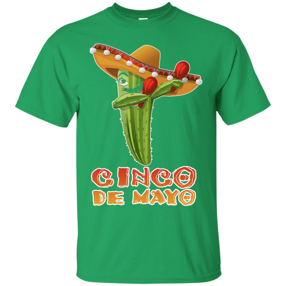 Dabbing Cinco De Mayo Cactus Shirt Irish Green