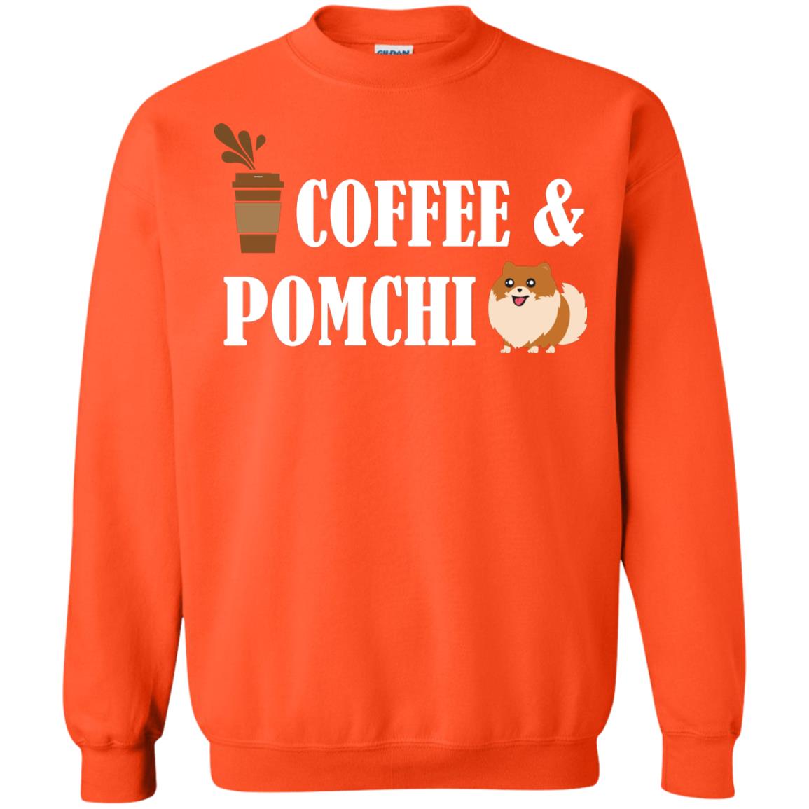 Coffee And Pomchi Lover Shirt Orange