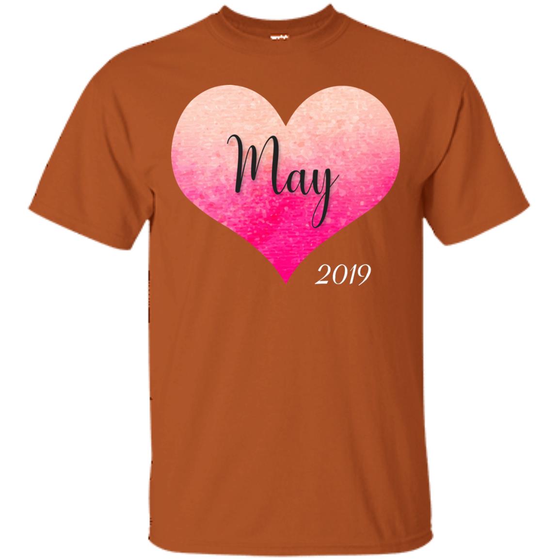Pregnancy Reveal Announcement Party May 2019 Shirt Texas Orange