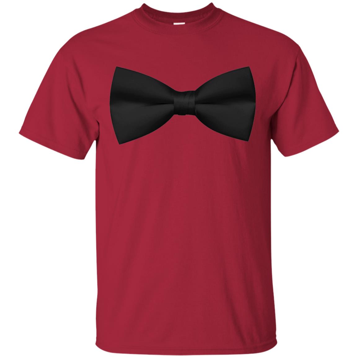 Big Black Bow Tie Tee Shirt Cardinal
