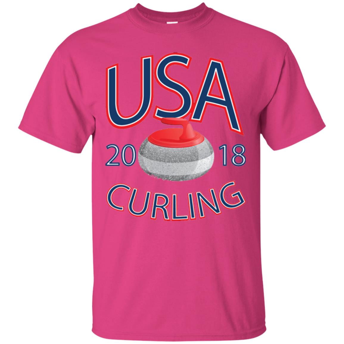 Usa 2018 Curling T-shirt Heliconia