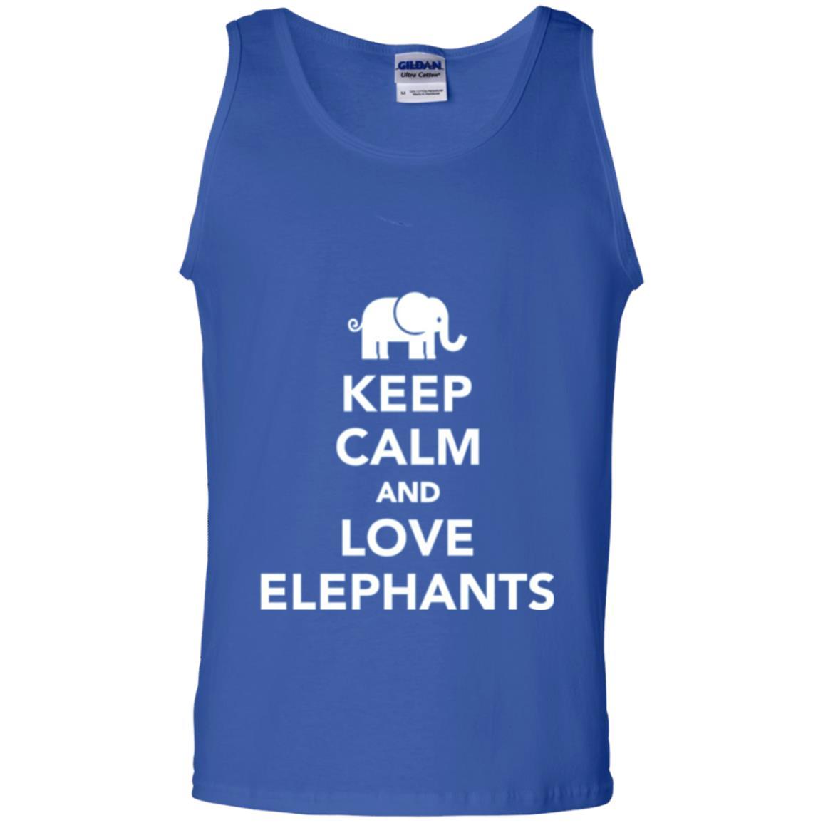 Elephant Lover T-shirt Keep Calm And Love Elephants T-shirt Royal