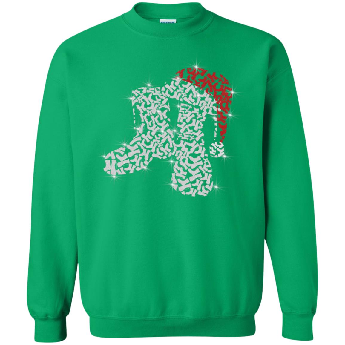 Veteran Boot With Santa Hat Merry Christmas Gift Shirt For Mens Womens Irish Green
