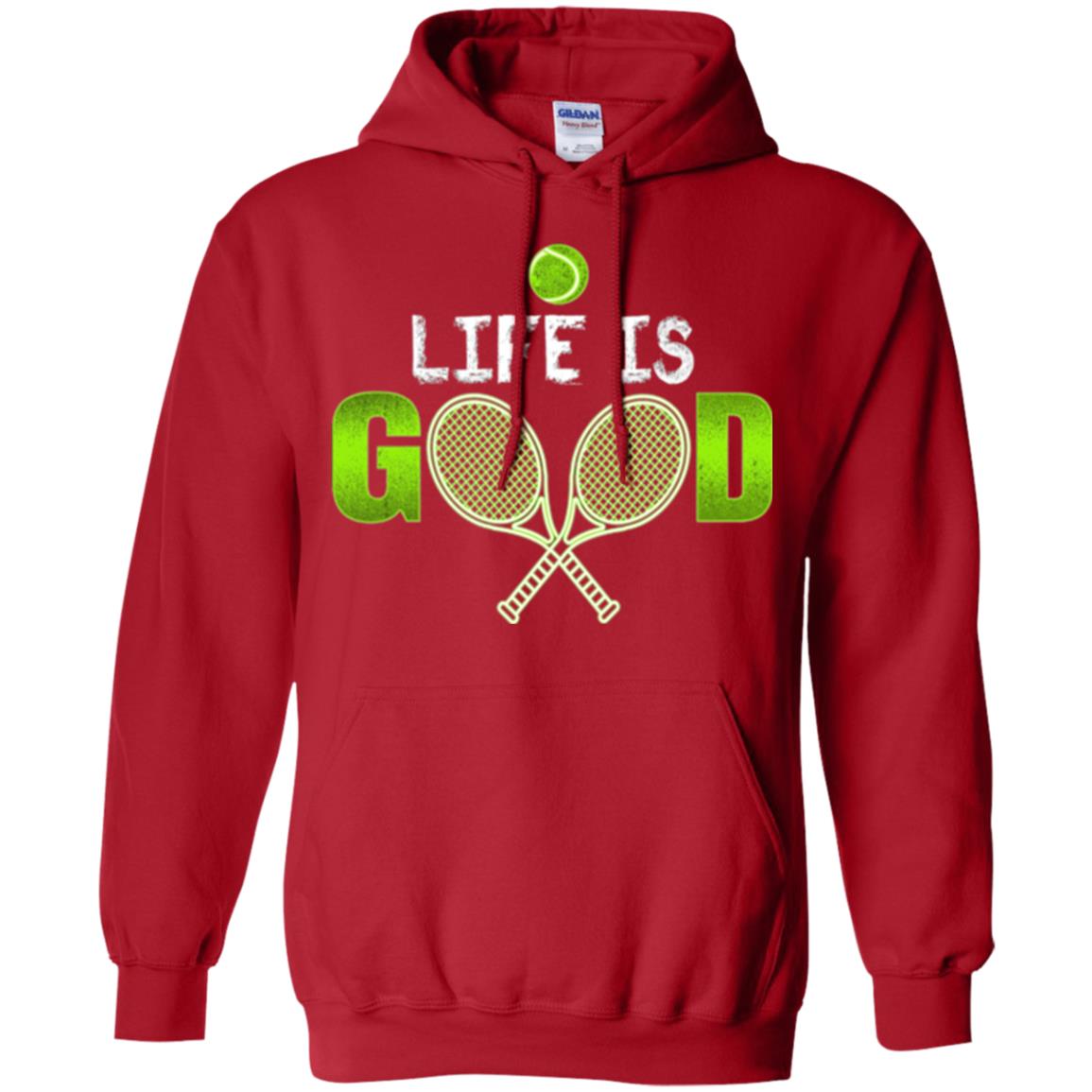 Tennis Lovers T-shirt Life Is Good Red