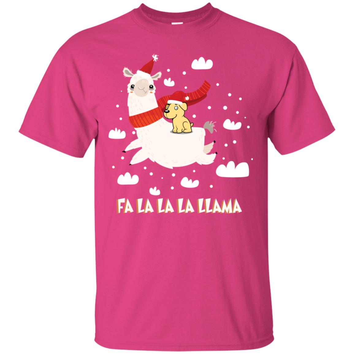Fa La La La Llama With Labrador X-mas Gift Shirt Heliconia