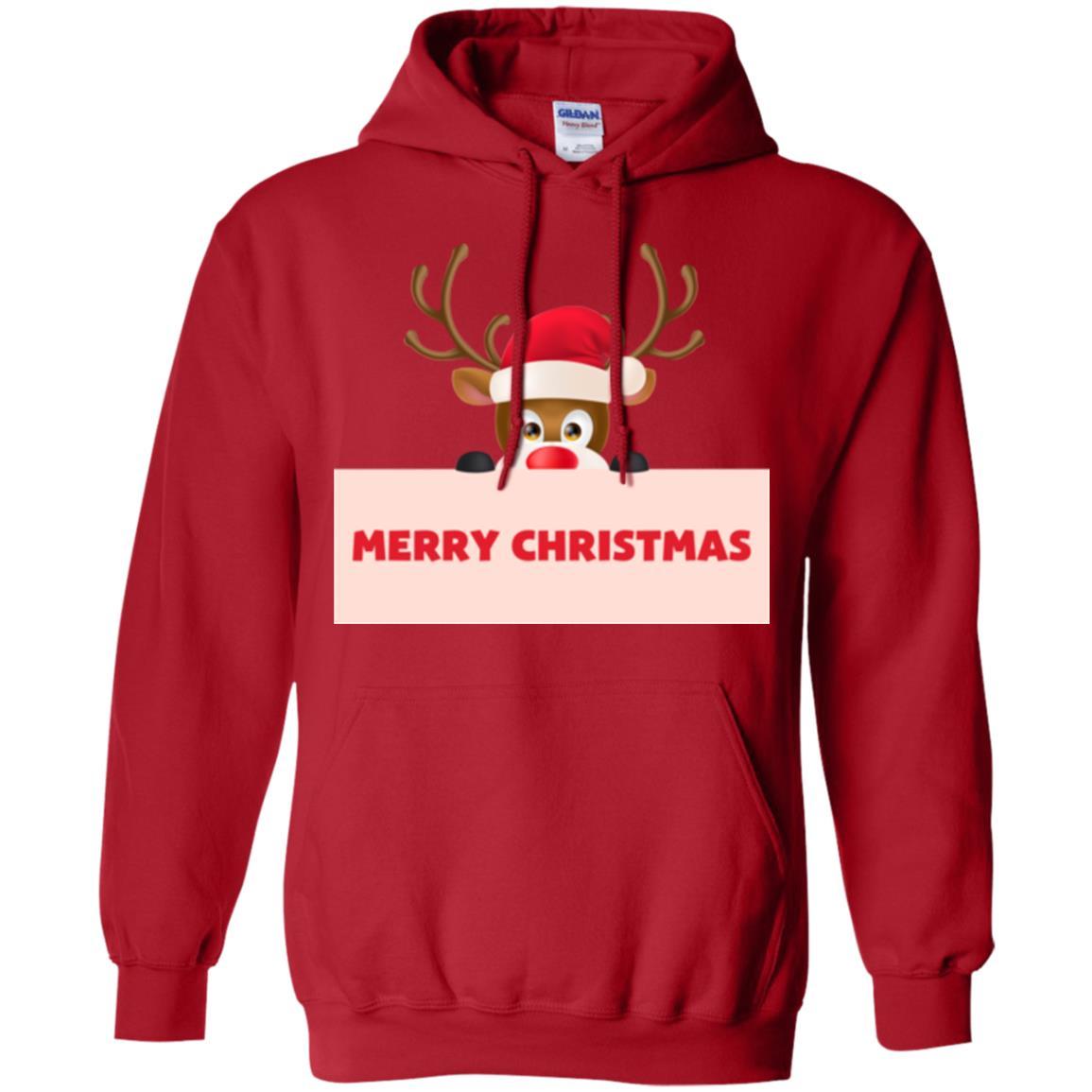 Christmas T-shirt Reindeer Merry Christmas T-shirt Red