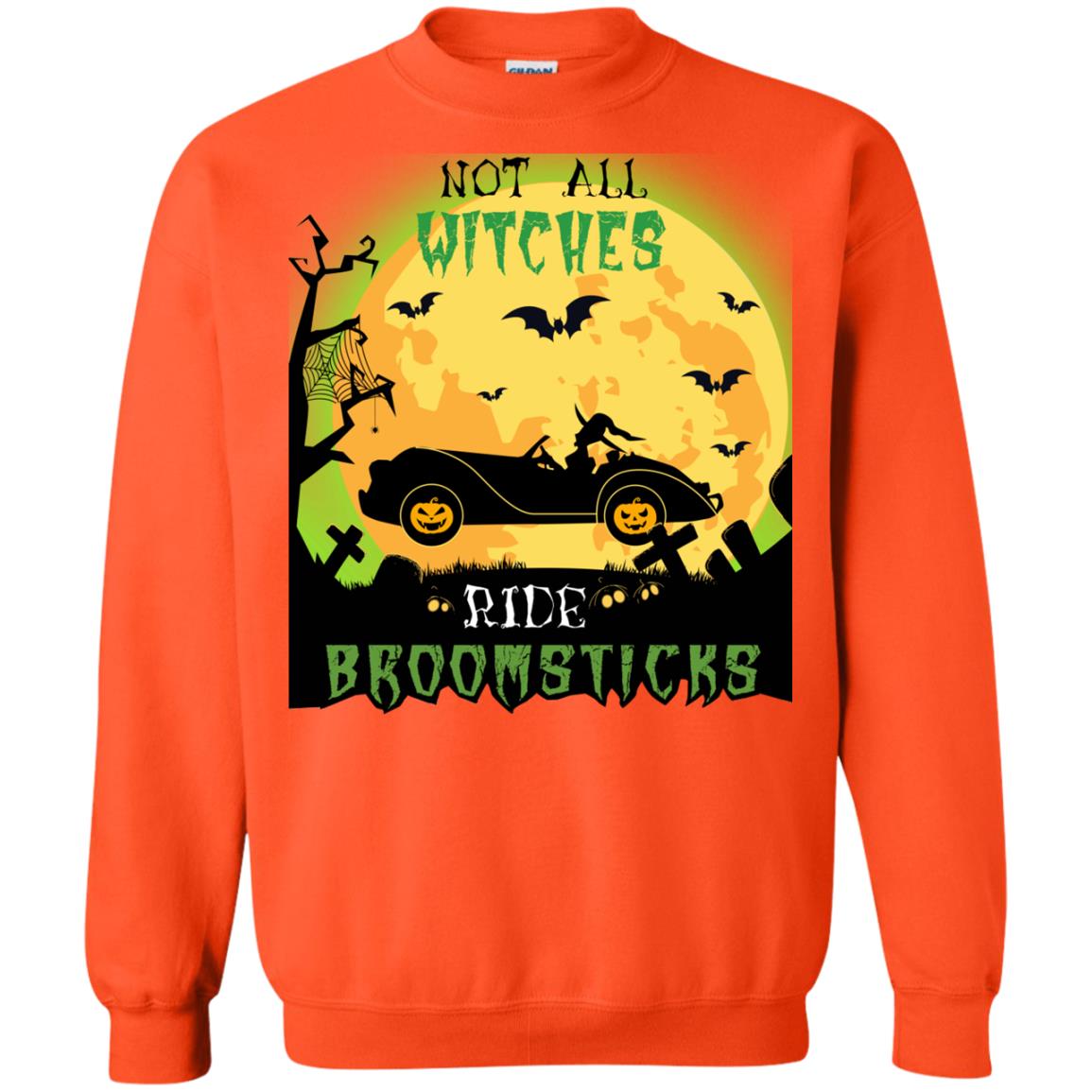 Not All Witches Ride Broomsticks Witches Drive Car Funny Halloween Shirt Orange