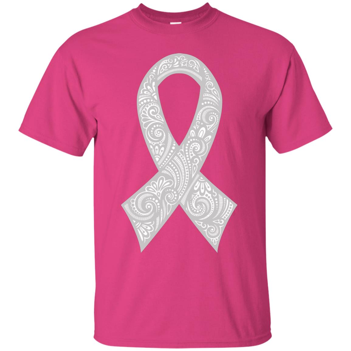 Gray Ribbon Gift Shirt For Brain Cancer Awareness Heliconia