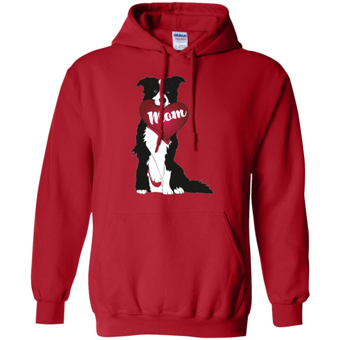 Dog Lover T-sshirt Border Collie Fetching Valentine Heart Red