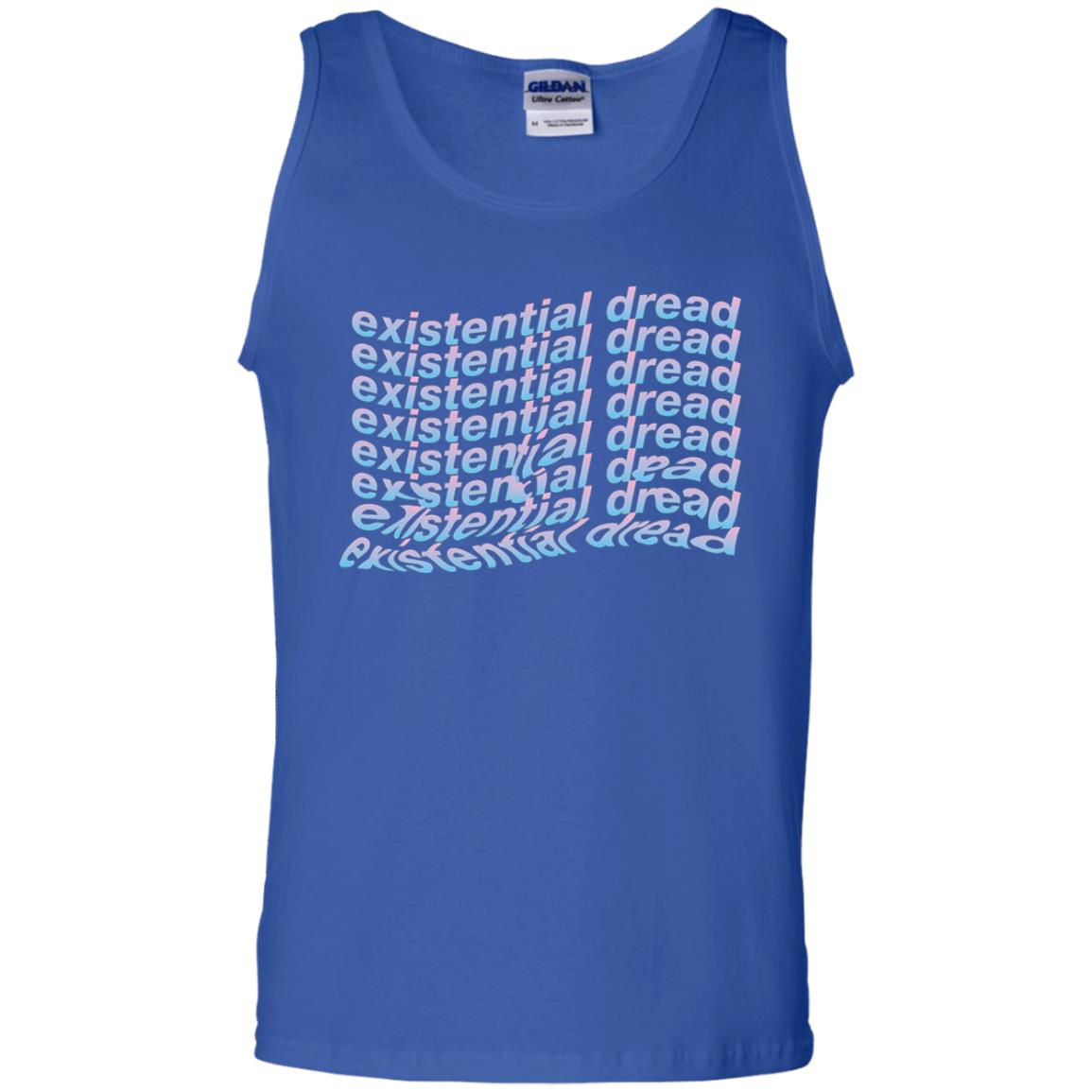 Existential Dread Waves Melting Distortion Aesthetic T-shirt Royal