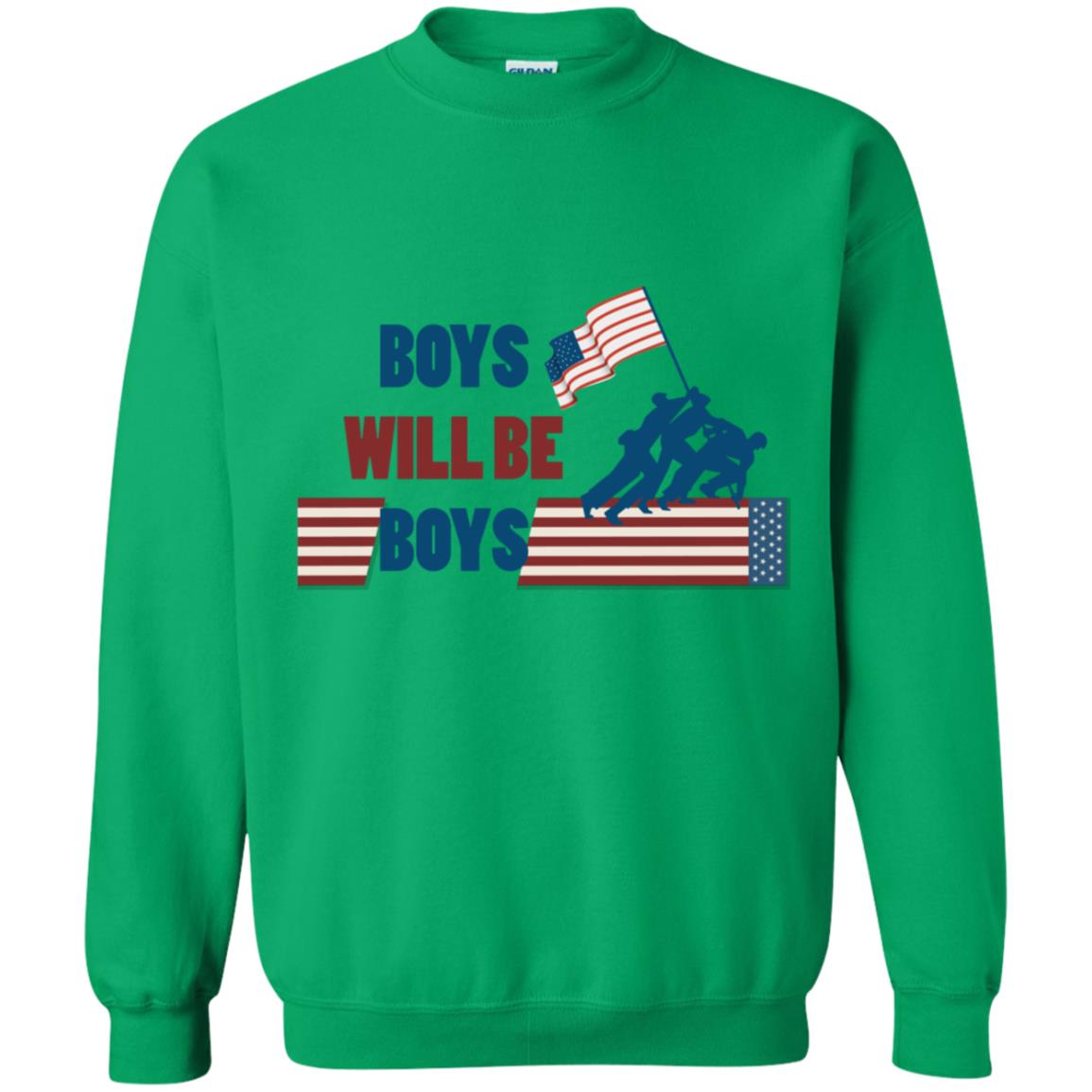 Boys Will Be Boys Military Shirt Irish Green